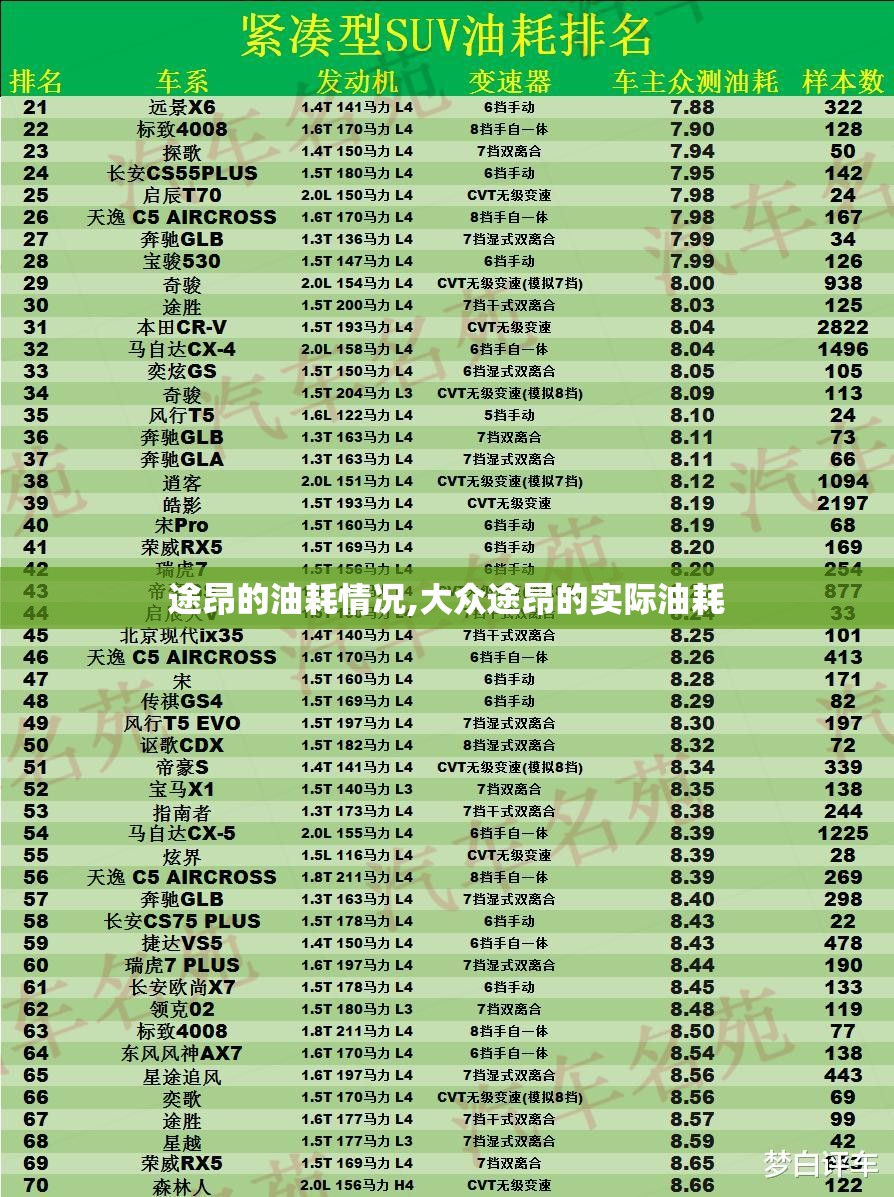 途昂的油耗情况,大众途昂的实际油耗