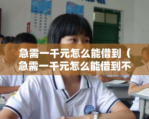 急需一千元怎么能借到（急需一千元怎么能借到不用验证码）
