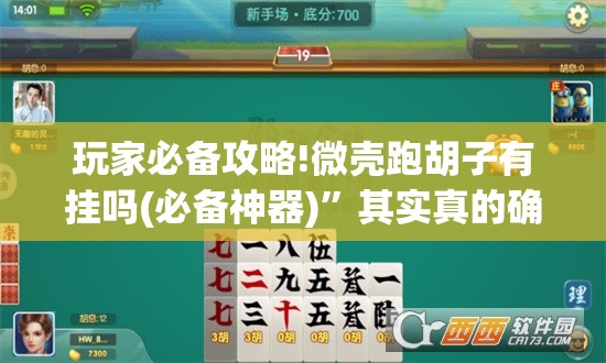玩家必备攻略!微壳跑胡子有挂吗(必备神器)	”其实真的确实有挂