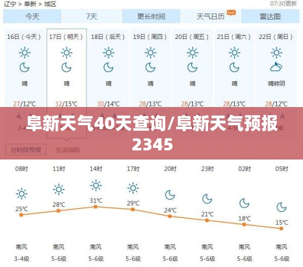 阜新天气40天查询/阜新天气预报2345