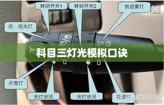 科目三灯光模拟口诀（科目三灯光模拟教学视频）