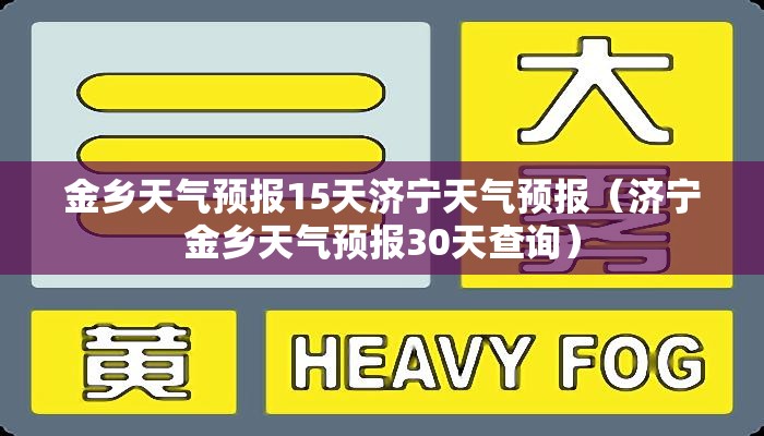 金乡天气预报15天济宁天气预报（济宁金乡天气预报30天查询）