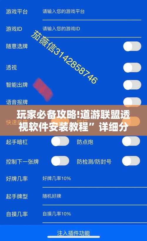 玩家必备攻略!道游联盟透视软件安装教程”详细分享装挂步骤