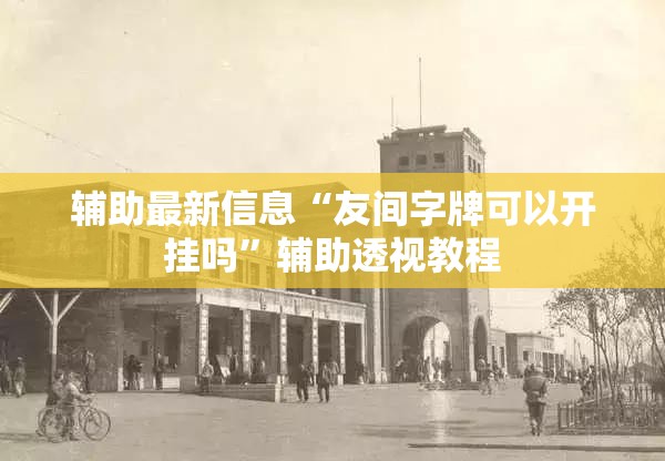 辅助最新信息“友间字牌可以开挂吗	”辅助透视教程