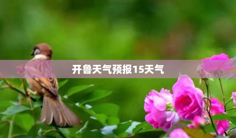 开鲁天气预报15天气,开鲁天气预报天气预报