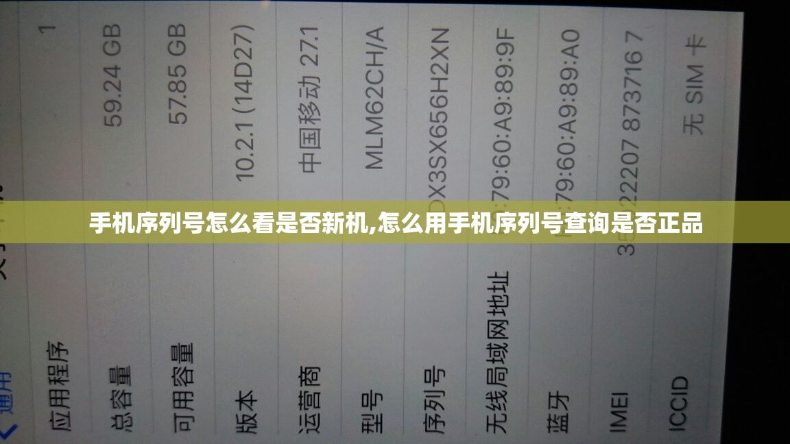 手机序列号怎么看是否新机,怎么用手机序列号查询是否正品