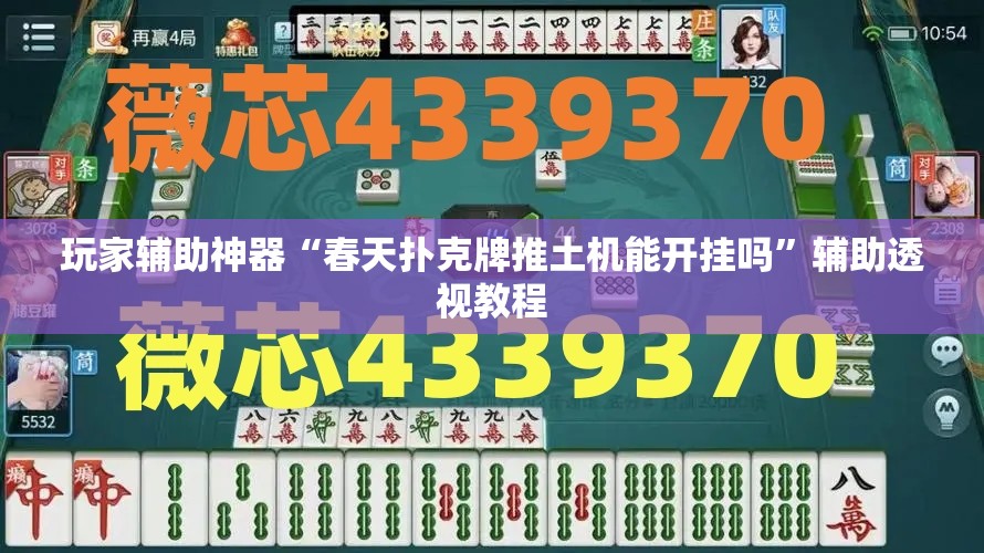 玩家辅助神器“春天扑克牌推土机能开挂吗”辅助透视教程