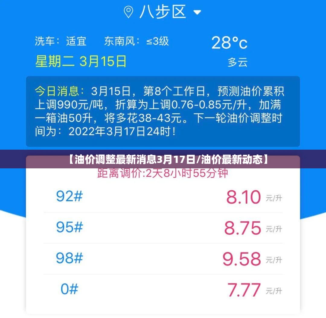 【油价调整最新消息3月17日/油价最新动态】