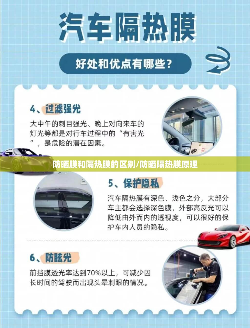 防晒膜和隔热膜的区别/防晒隔热膜原理