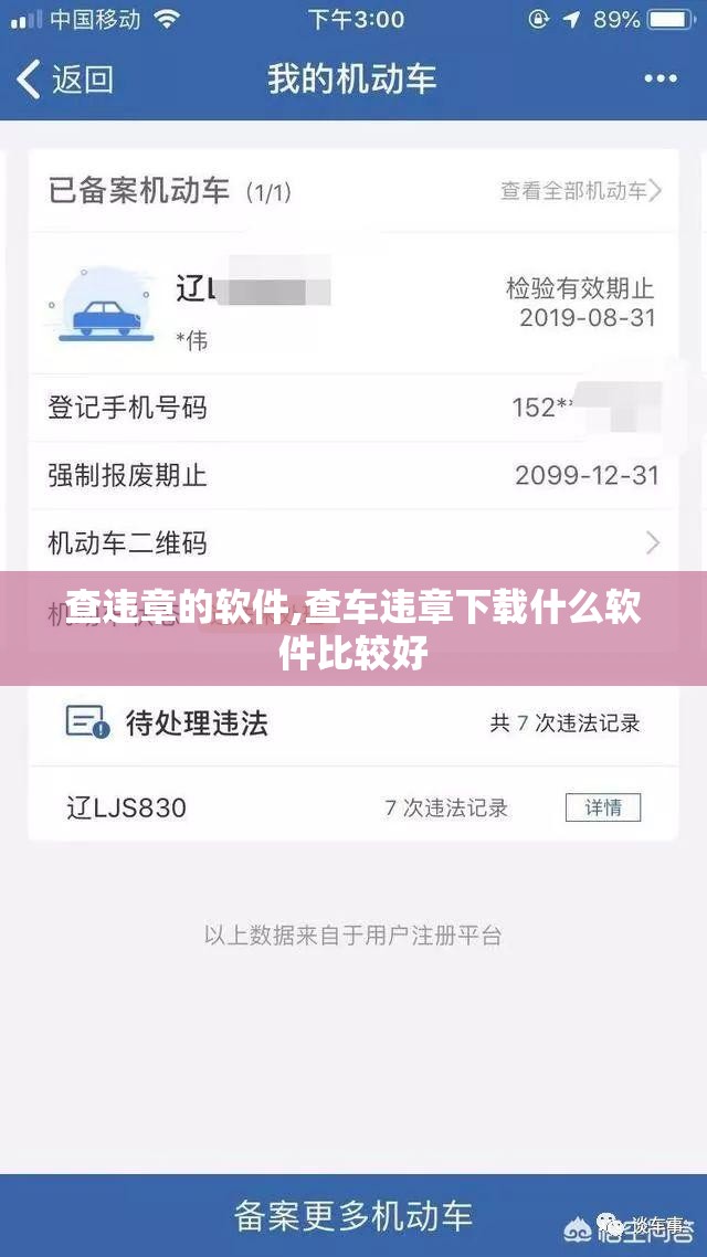 查违章的软件,查车违章下载什么软件比较好